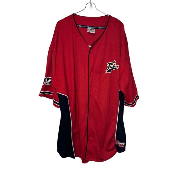 Fubu Men's Top‎ Vintage Y2K 05 All Star Athletic Embroidered Baseball Jersey XXL
